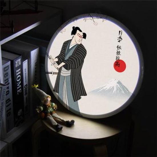 ne698-LED액자35R_일본전통사무라이