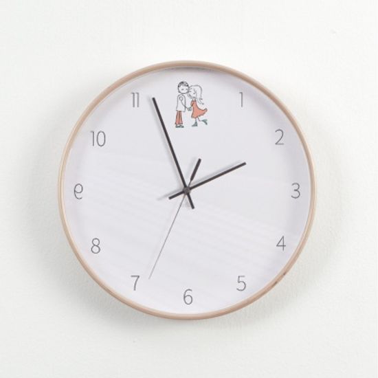 자작나무 무소음 인테리어 커플 벽시계 NET91B