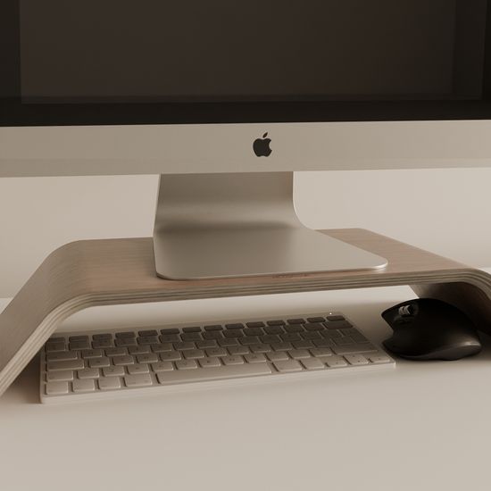 Ekeepment 우드 모니터 받침대 스탠드 선반