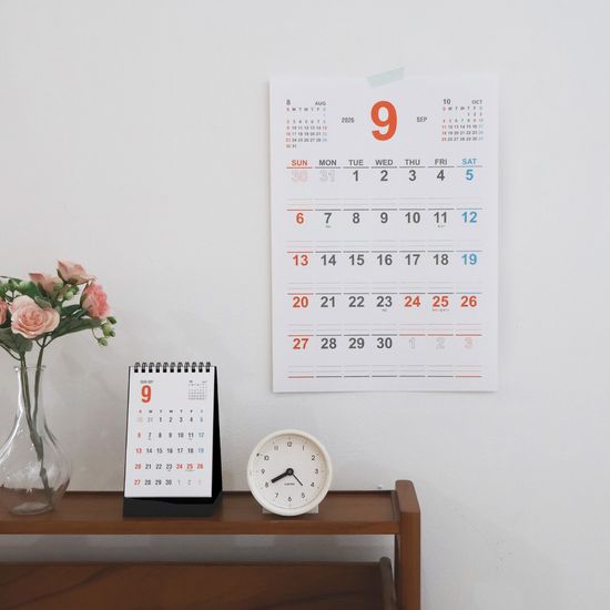 오첵 2026년 15개월 벽걸이 달력 레트로