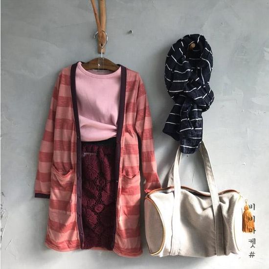 SALE 단가라롱가디건