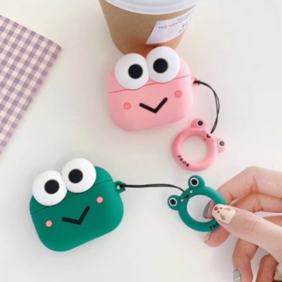 에어팟프로 큐티 실리콘케이스 키링_그린개굴 073/PRO