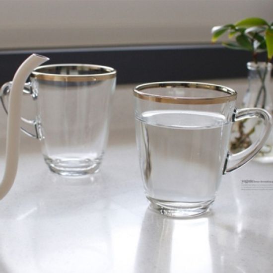 [2HOT] 24K 골드 유리 머그잔 1P