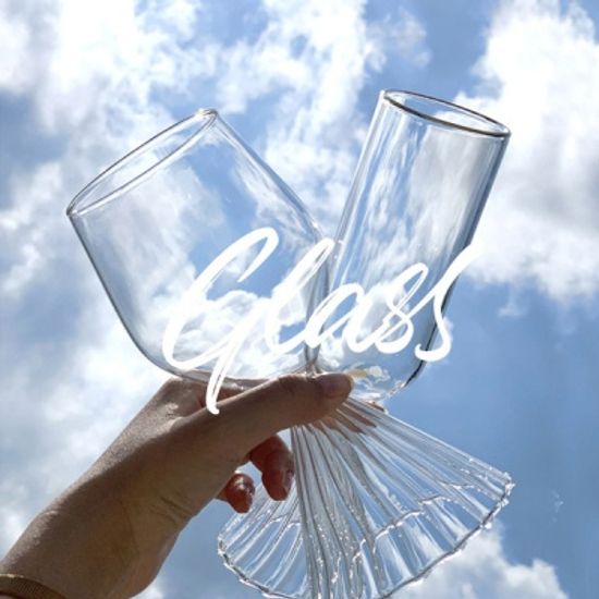 홈카페 내열유리 구름 와인잔 4type