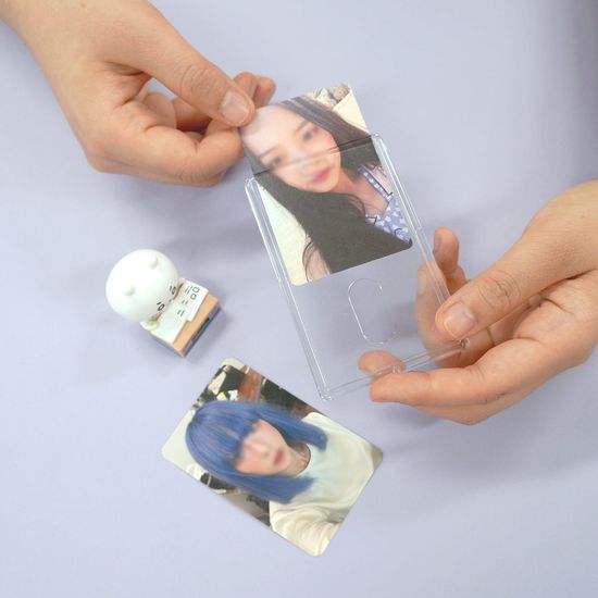 오첵 완소최애 투명 포카홀더 키링세트