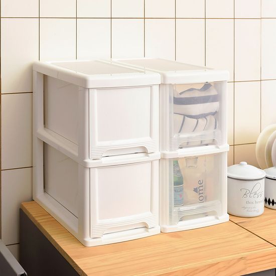 모던 틈새 슬림 서랍장 2단 (바퀴별매) 옷 수납장