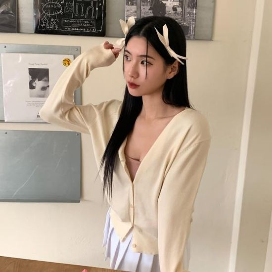 키치 리본 포인트 새틴 옆머리 집게핀 2color