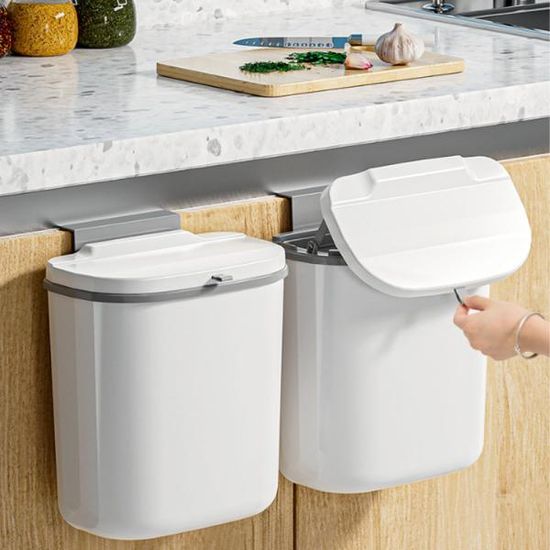 주방 벽걸이 휴지통 8L 싱크대 음식물 쓰레기통 N120