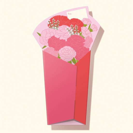 모트모트 꽃다발 폴딩 카드