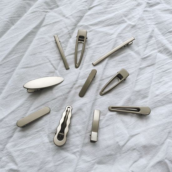무광 실버/블랙 헤어핀 10종 세트
