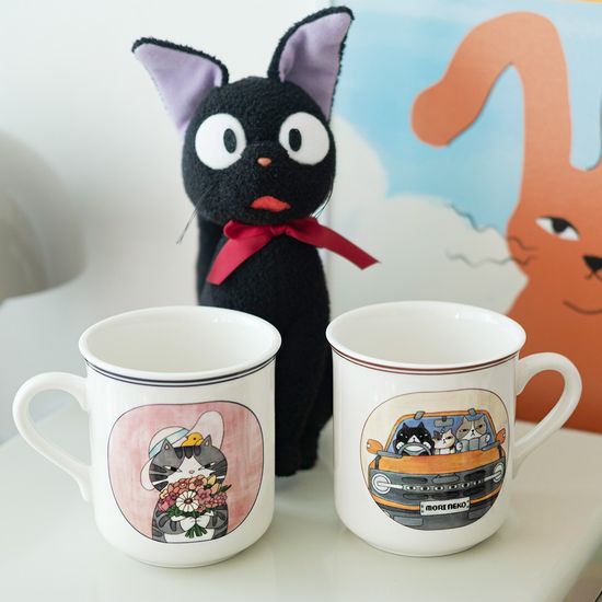  메종드 모리네코 팝아트 시리즈 머그 360ml 2종 택1