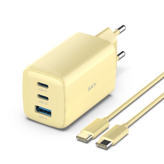 스카이 필 GaN 65X 65W 3포트 초고속충전기+C-C케이블