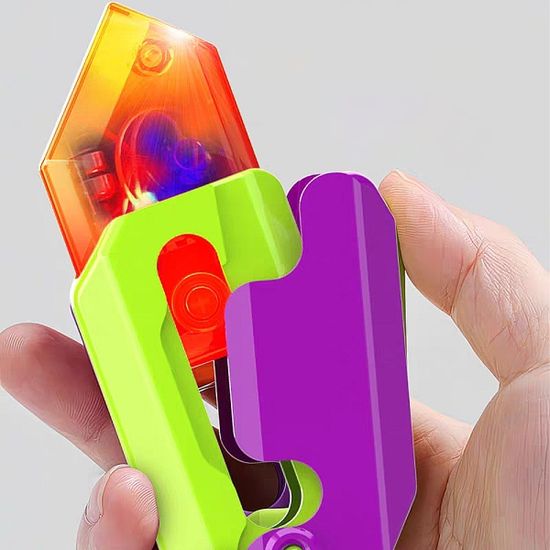 LED 뮤직 피젯 큐브 당근칼 토이나이프 스피너 장난감