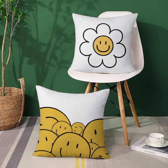 스마일 쿠션 커버 45x45