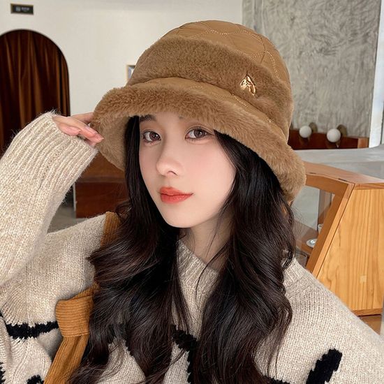 하트 로고 퀼팅 퍼 버킷햇 4color(WD2FB97)