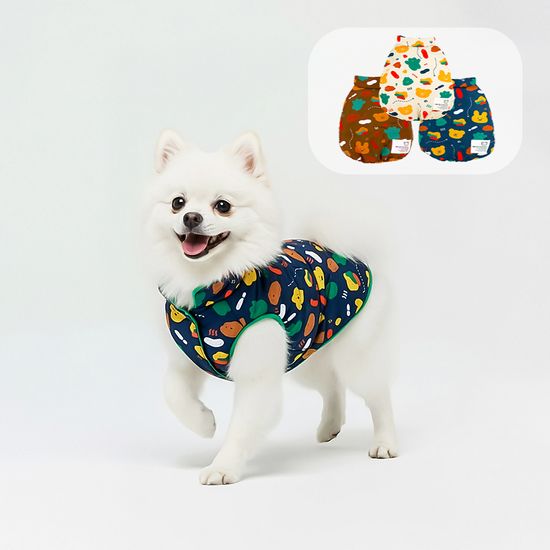 레토 초경량 강아지 패딩 후리스 양면형 LDC-C01P