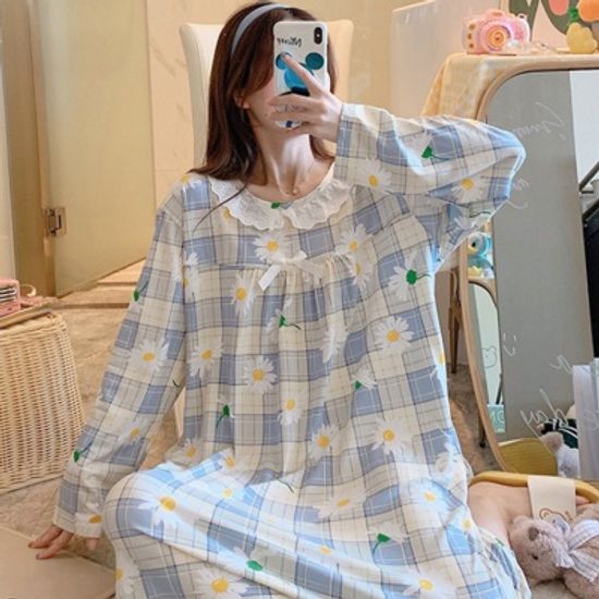 어나더뷰 러블리 체크리본 롱원피스 파자마 8종 942