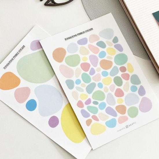 톤앤톤 투명 조약돌 스티커