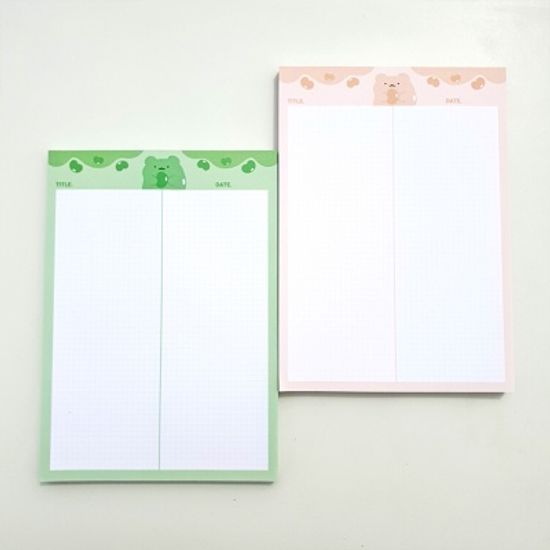 [두덕두덕] B5 콩찌 대떡메모지 대떡메 노트패드