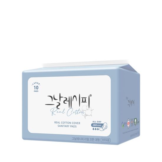 [디레시피] 그날레시피 순면커버 생리대 대형 10개입