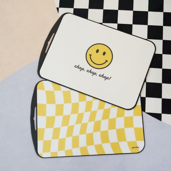 칼집에 강한 TPU 스마일 양면 도마 길이형 이유식도마