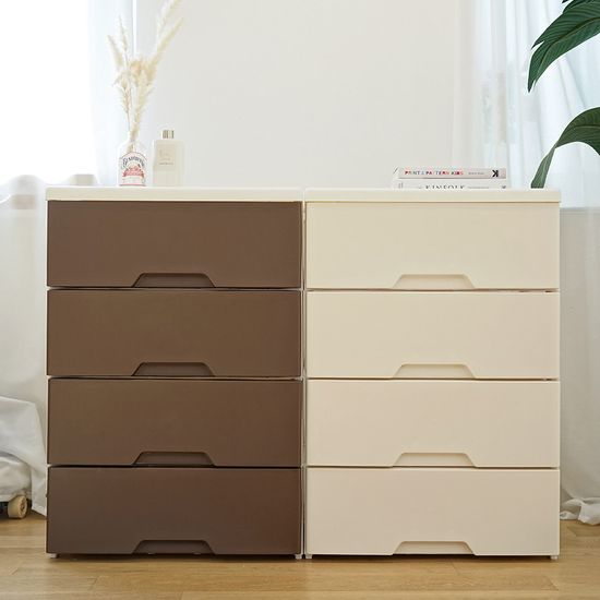 러쉬그레인 플라스틱 와이드 서랍장 2단~6단 정리함