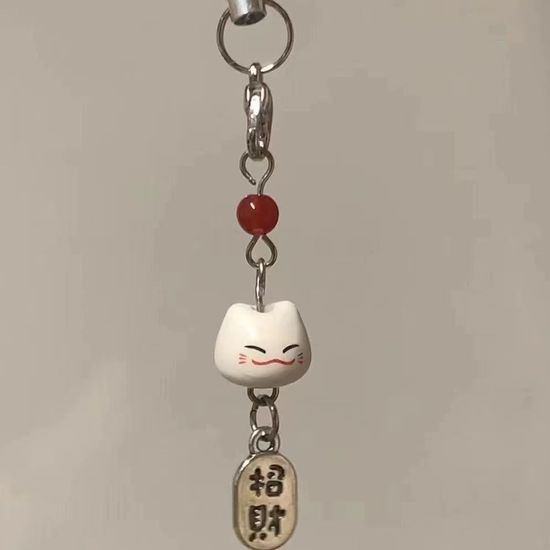 마네키네코 일본 복 고양이 키링 키홀더 백 참 장식