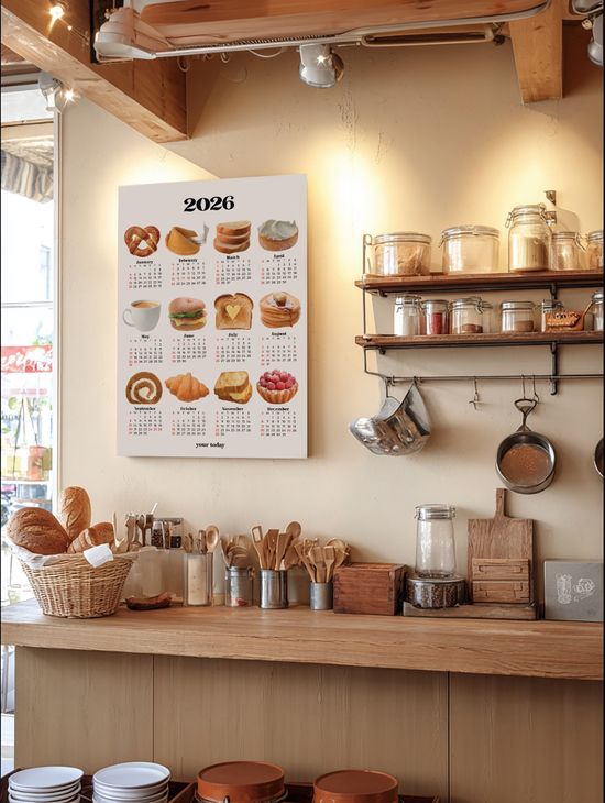 2026 귀여운 빵 달력