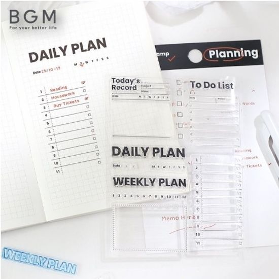 [BGM]다꾸-클리어 스탬프(기록/효율/플래닝)/BT-CS071