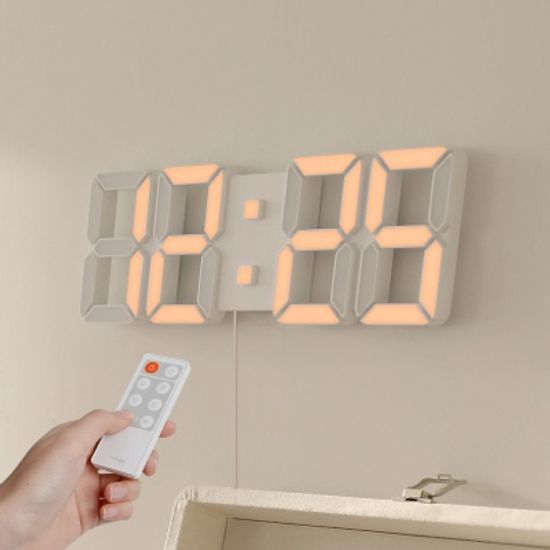무아스 퓨어 화이트골드 30cm 슬림형 led 벽시계(M)