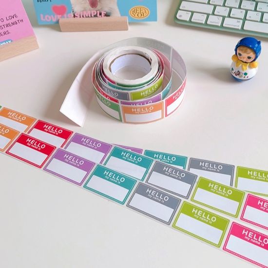 헬로우 마이 네임 이즈 롤 스티커(1롤 200개)