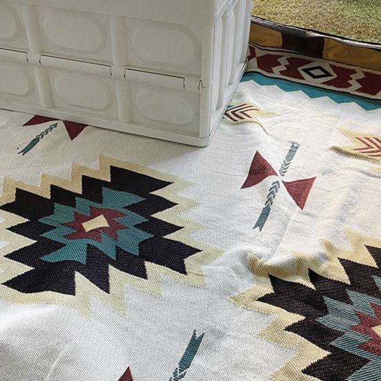 에스닉 캠핑 러그 담요(98x188cm) 피크닉매트