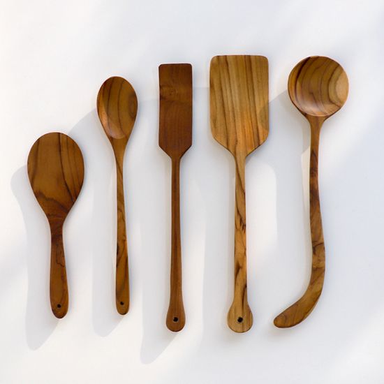 오 티크 우드 조리도구 5종 세트