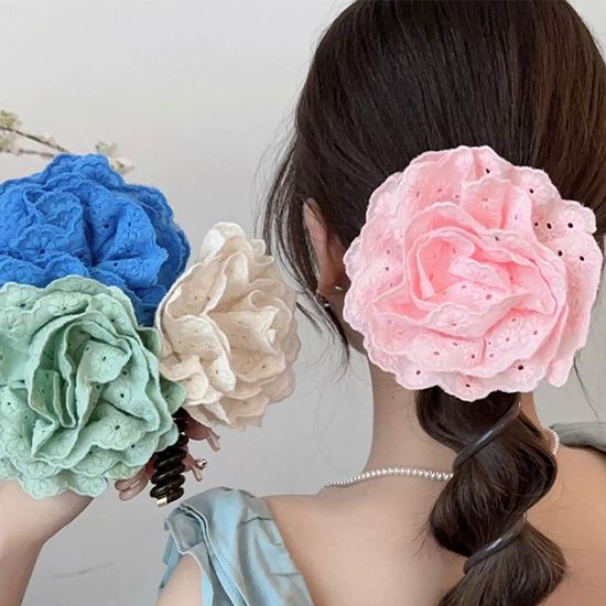 장미 레이스 전화선 헤어 타이 포니테일 스프링 줄