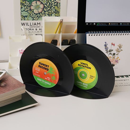 빈티지 엘피 북엔드 2p 세트