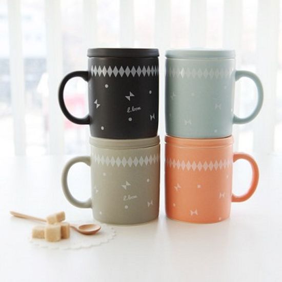 [L.loom] 엘아베띠 리본 뚜껑머그 (색상 택1)