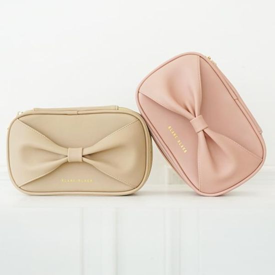 리본 화장품 여행용 파우치