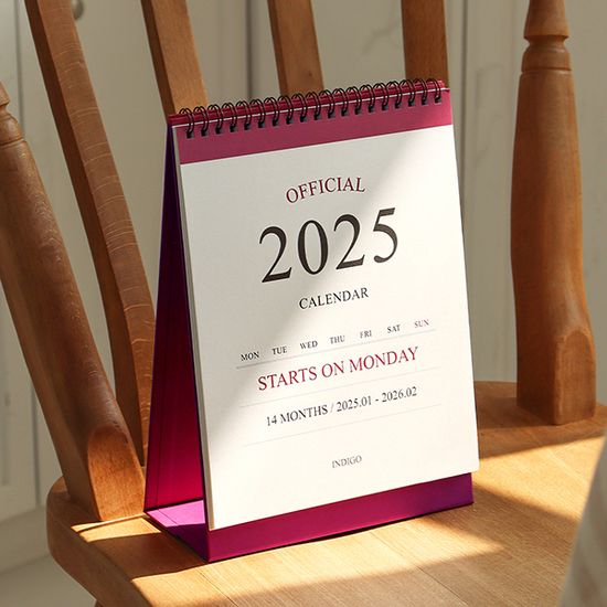 2025 오피셜 월요일부터 시작하는 탁상 달력