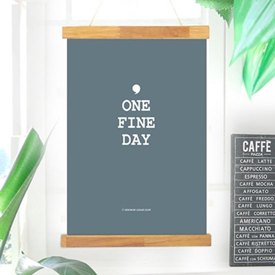 ONE FINE DAY 패브릭포스터 M Size +행잉액자 set