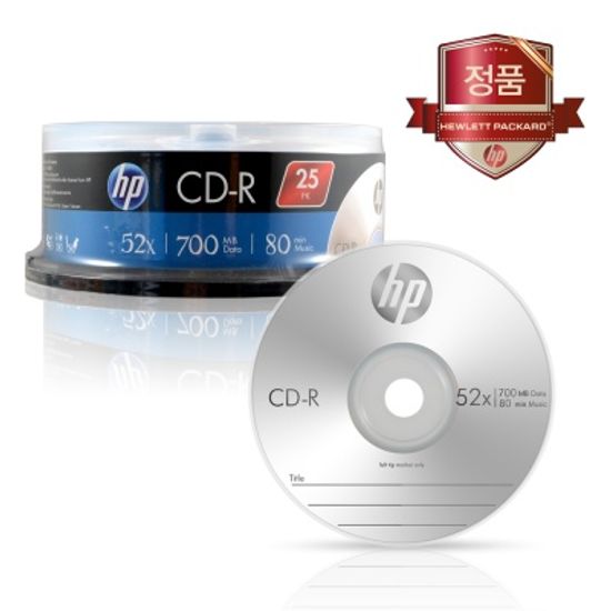 HP CD-R 700MB 25P CAKE 25장 케이크