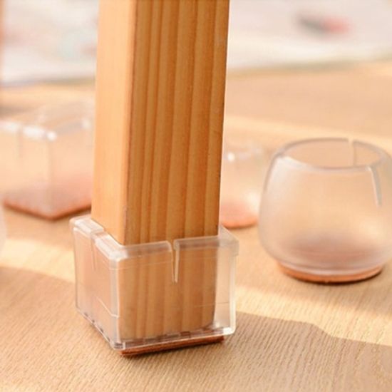 식탁의자 발커버 양말 캡 4size 투명 실리콘 의자발캡