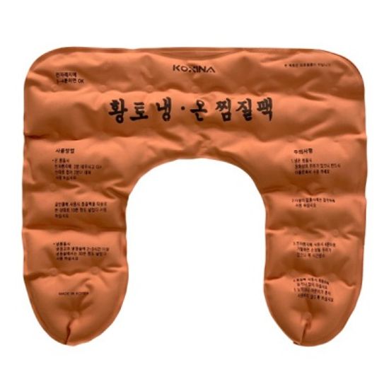 황토 냉온 순면 국내생산 찜질팩 (목 어깨형)