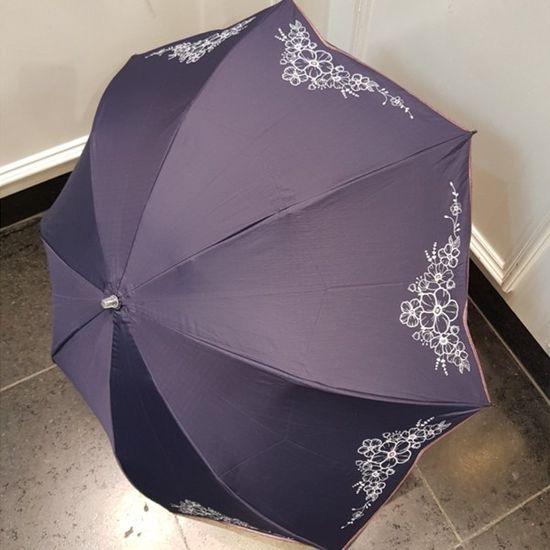 [애슬릿]국산 꽃 프린팅 자외선 차단 2단 양산 우산