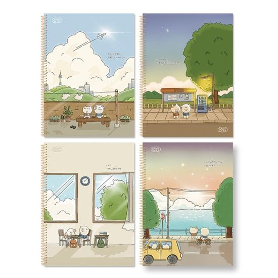 소소일상 슬림 골드원링 노트 35매 4종 세트