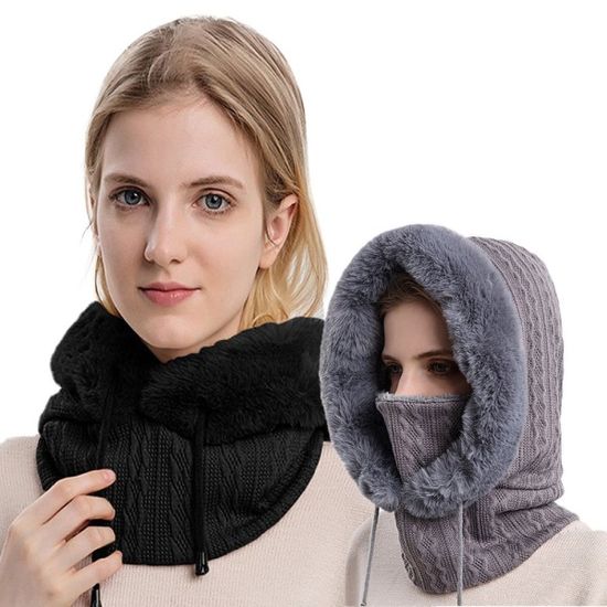 혹한기 방한 후드 바라클라바 퍼 트리밍 후드 넥워머[