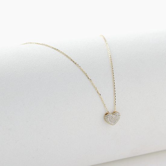 [비쥬홀릭] 실버925 골드도금 오로라 하트 목걸이(쇼