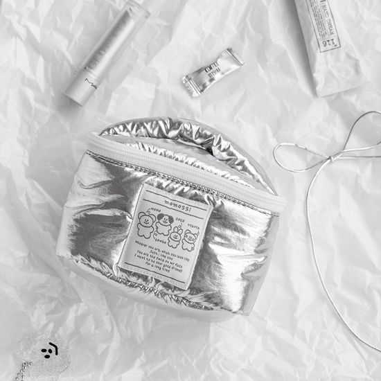 모모씨 마시멜로 데일리 메이크업 파우치 silver