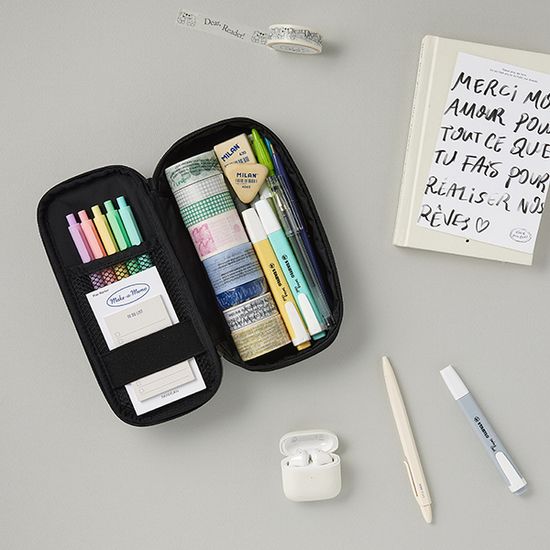 아카이브 펜 파우치 필통 ver.2_심플한 대형 필통