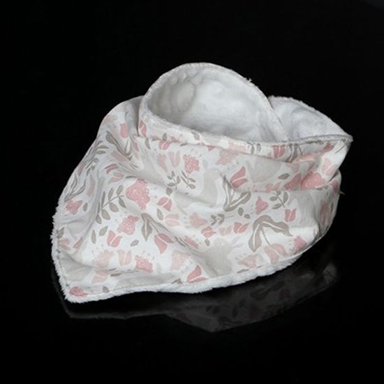 [아이렌즈블랭킷] 극세사 스카프빕 / 아기목도리 - 아기자기한 토끼 무늬