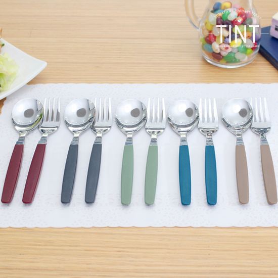 [마호커트러리]틴트 아동용 2종(아동숟가락+포크) 5개